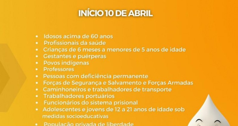 Sala de Vacinas inicia a Campanha de vacinação contra a gripe influenza.