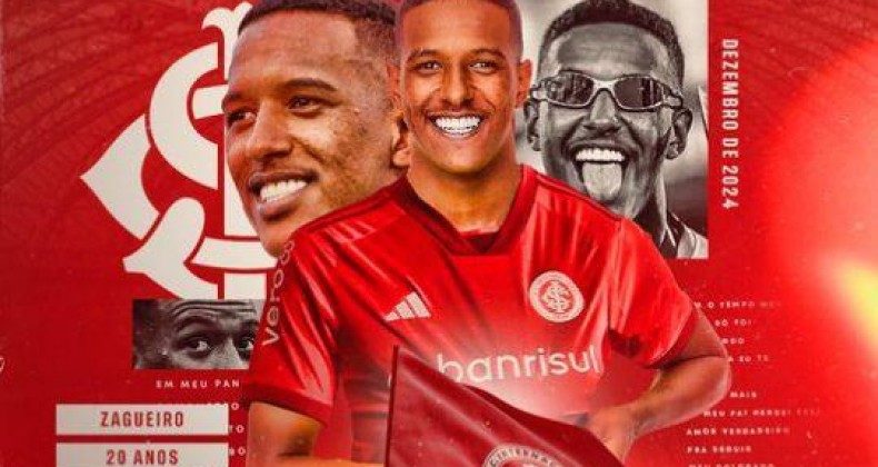 Internacional anuncia a contratação do zagueiro Robert Renan.