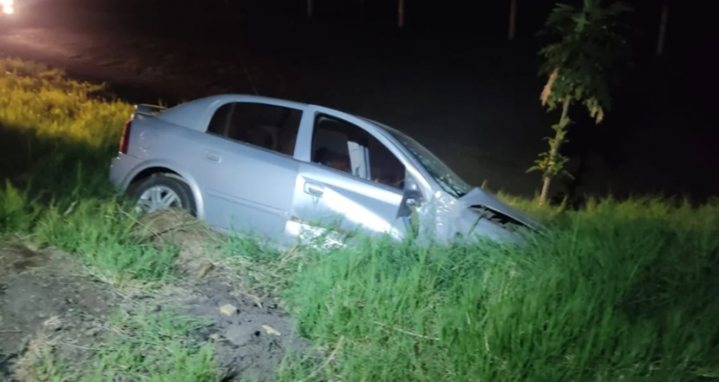 Saída de pista é registrada em Pinhalzinho